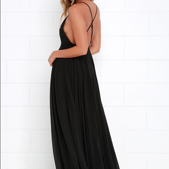 Black plain prom dress - Picture 5 of 7